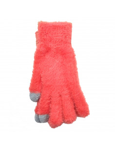 Tradineur - Guantes con pelaje de 20 cm - Fabricado en nilón extrasuave y cálido - Accesorios para otoño e invierno - Diseño Ale