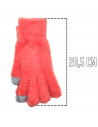 Tradineur - Guantes con pelaje de 20 cm - Fabricado en nilón extrasuave y cálido - Accesorios para otoño e invierno - Diseño Ale