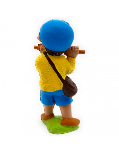 Tradineur - Figura de flautista para belén navideño, durexina, personaje decorativo para nacimiento, pesebre, adorno artesano, n