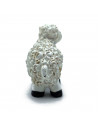 Tradineur - Figura de mini cordero naif para belén - Fabricado en marmolina - Figura decorativa divertida para nacimiento, navid