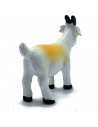 Tradineur - Figura de mini cabra naif - Fabricado en marmolina - Figura decorativa divertida para nacimiento, navidad, decoració