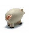 Tradineur - Figura de mini cerdo naif - Fabricado en marmolina - Figura decorativa divertida para nacimiento, navidad, decoració