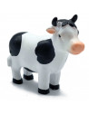 Tradineur - Figura de mini vaca naif para belén - Fabricado en marmolina - Figura decorativa divertida para nacimiento, navidad,