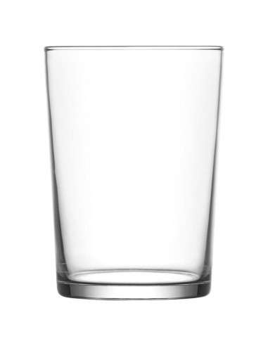 Tradineur - Set de 6 vasos de cristal clásicos "Bodega", base gruesa, aptos para lavavajillas, refrescos, agua, sidra, bebidas,