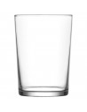 Tradineur - Set de 6 vasos de cristal clásicos "Bodega", base gruesa, aptos para lavavajillas, refrescos, agua, sidra, bebidas,