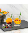 Tradineur - Set de 6 vasos de cristal clásicos "Bodega", base gruesa, aptos para lavavajillas, refrescos, agua, sidra, bebidas,