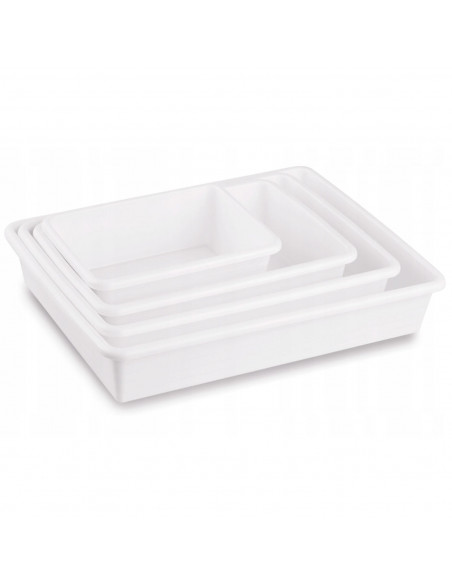 Tradineur - Set de 4 bandejas frigoríficas de almacenamiento, plástico, reutilizables, servir comida, aperitivos, fabricado en E Tradineur - Set de 4 bandejas frigoríficas de almacenamiento, plástico, reutilizables, servir comida, aperitivos, fabricado en E