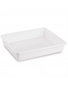 Tradineur - Set de 4 bandejas frigoríficas de almacenamiento, plástico, reutilizables, servir comida, aperitivos, fabricado en E
