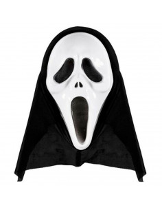 Tradineur - Máscara Scream de plástico, careta, complemento para disfraces de carnaval, Halloween, cosplay, fiestas (Adulto, 32