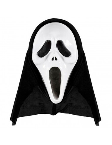 Tradineur - Máscara Scream de plástico, careta, complemento para disfraces de carnaval, Halloween, cosplay, fiestas (Adulto, 32