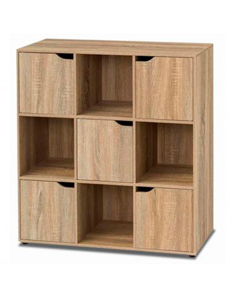 Tradineur - Aparador de madera con 5 puertas y 4 estantes, mueble auxiliar multifuncional, estantería para salón, dormitorio (Ma Tradineur - Aparador de madera con 5 puertas y 4 estantes, mueble auxiliar multifuncional, estantería para salón, dormitorio (Ma