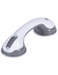 Tradineur - Tirador con ventosas, asa para baño, apoyabrazos de ducha portátil, plástico, no requiere taladro, gran resistencia,