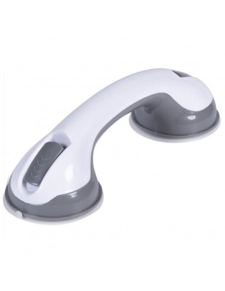 Tradineur - Tirador con ventosas, asa para baño, apoyabrazos de ducha portátil, plástico, no requiere taladro, gran resistencia,