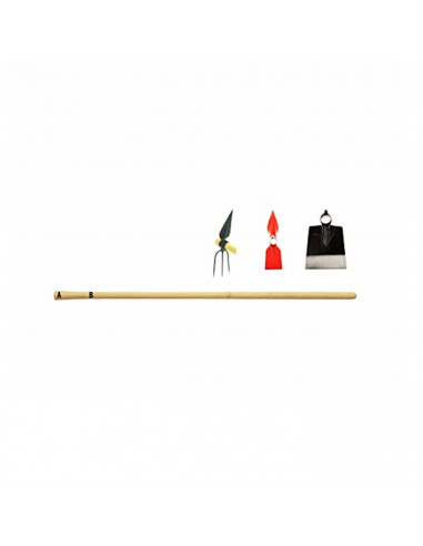 Tradineur - Mango de madera natural para pala o azada 140 cm, mango, palo de repuesto, madera sin tratar, resistente y duradero,