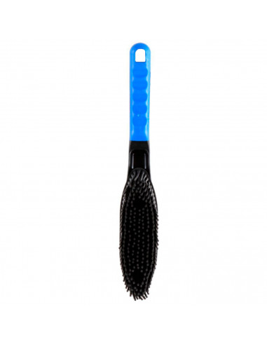Tradineur - Cepillo con cerdas de goma para coche, limpieza de tapicería, quita pelos de mascotas, retira pelusas, superficie te