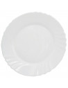 Tradineur - Plato llano de vidrio opal modelo "Ebro", extra resistente, vajilla de cocina, apto para lavavajillas y microondas (