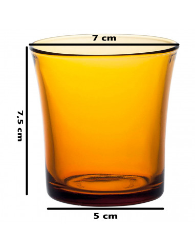 Tradineur - Set de 4 vasos de cristal templado, modelo Lys, resistentes a los golpes y choques térmicos, aptos para lavavajillas