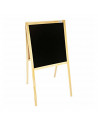 Tradineur - Pizarra de pie de doble cara con caballete de madera plegable, tablero de dibujo con patas para escribir con tiza, 2