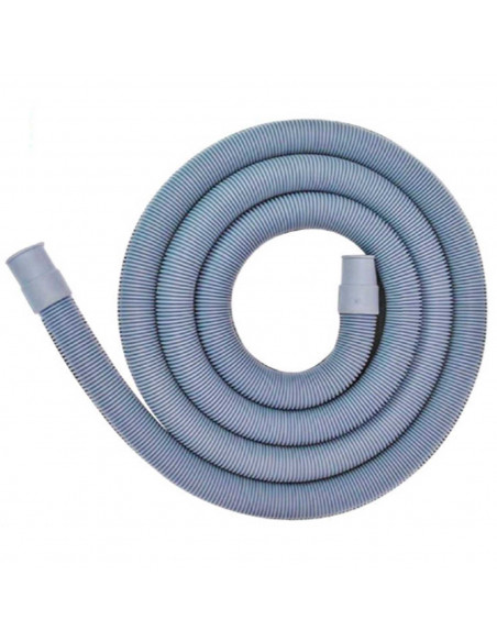 Tradineur - Manguera de plástico para lavadora, modelo universal, toma de entrada, suministro de agua, fácil de colocar (Gris -