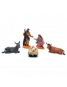 Tradineur - Set de 5 figuras del nacimiento de belén - Fabricado en Durexina - Figuras decorativas divertidas para nacimiento, n