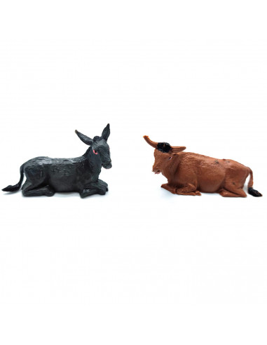 Tradineur - Set de 5 figuras del nacimiento de belén - Fabricado en Durexina - Figuras decorativas divertidas para nacimiento, n