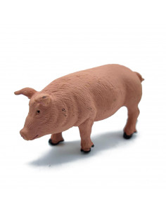 Tradineur - Figura de cerdo - Figura para belén - Fabricado en Durexina - Figuras decorativas divertidas para nacimiento, navida
