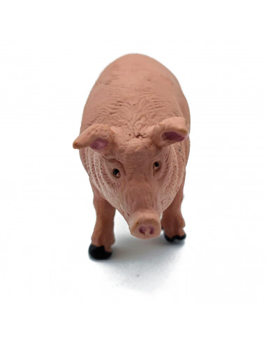 Tradineur - Figura de cerdo - Figura para belén - Fabricado en Durexina - Figuras decorativas divertidas para nacimiento, navida