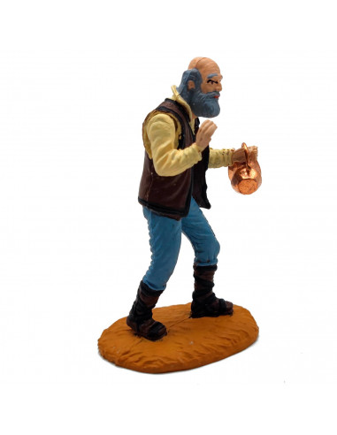 Tradineur - Figura de un bodeguero para belén - Fabricado en Durexina - Figuras decorativas divertidas para nacimiento, navidad,