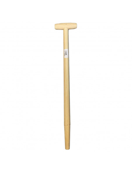 Tradineur - Mango de pala con asa de 76 cm. Repuesto de madera para distientas herramientas con muleta en la parte superior. Pal