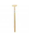 Tradineur - Mango de pala con asa de 76 cm. Repuesto de madera para distientas herramientas con muleta en la parte superior. Pal