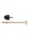 Tradineur - Mango de pala con asa de 76 cm. Repuesto de madera para distientas herramientas con muleta en la parte superior. Pal