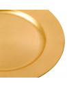 Tradineur - Bajoplato redondo reutilizable de plástico, plato llano decorativo, bandeja para presentación de dulces de Navidad,