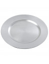 Tradineur - Bajoplato reutilizable redondo de plástico, plato llano decorativo, bandeja para presentación de dulces de Navidad,