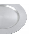 Tradineur - Bajoplato reutilizable redondo de plástico, plato llano decorativo, bandeja para presentación de dulces de Navidad,