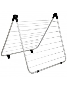 Tradineur - Tendedero plegable de acero para bañera, 10 metros de tendido, soporte para tender ropa, ligero y resistente (Blanco