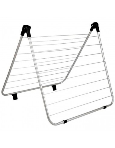 Tradineur - Tendedero plegable de acero para bañera, 10 metros de tendido, soporte para tender ropa, ligero y resistente (Blanco