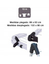 Tradineur - Tendedero plegable de acero para bañera, 10 metros de tendido, soporte para tender ropa, ligero y resistente (Blanco