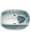Tradineur - Tendedero plegable de acero para bañera, 10 metros de tendido, soporte para tender ropa, ligero y resistente (Blanco