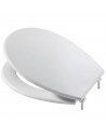 Tradineur - Tapa de WC universal, asiento de polipropileno para inodoro, bisagras ajustables, montaje rápido, fácil de limpiar (