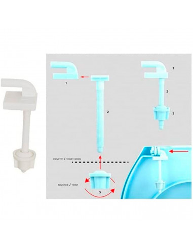 Tradineur - Tapa de WC universal, asiento de polipropileno para inodoro, bisagras ajustables, montaje rápido, fácil de limpiar (
