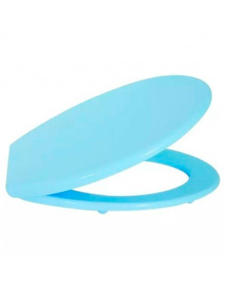 Tradineur - Tapa universal de WC, asiento de polipropileno para inodoro, bisagras ajustables, montaje rápido, fácil de limpiar (
