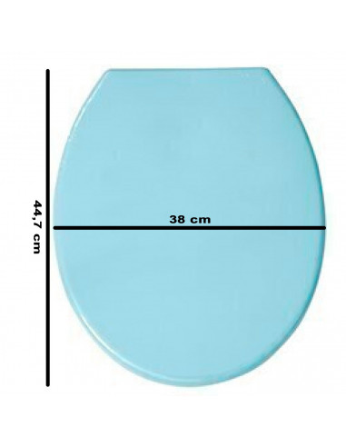 Tradineur - Tapa universal de WC, asiento de polipropileno para inodoro, bisagras ajustables, montaje rápido, fácil de limpiar (
