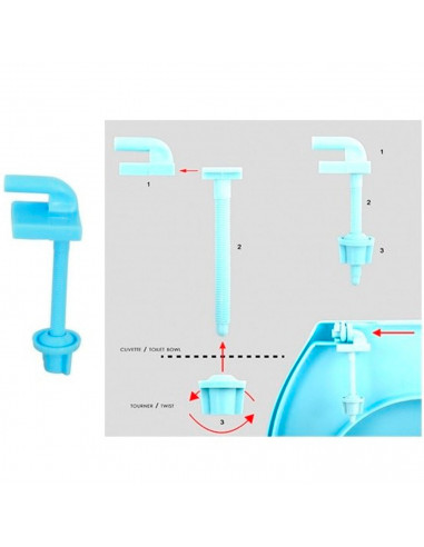 Tradineur - Tapa universal de WC, asiento de polipropileno para inodoro, bisagras ajustables, montaje rápido, fácil de limpiar (