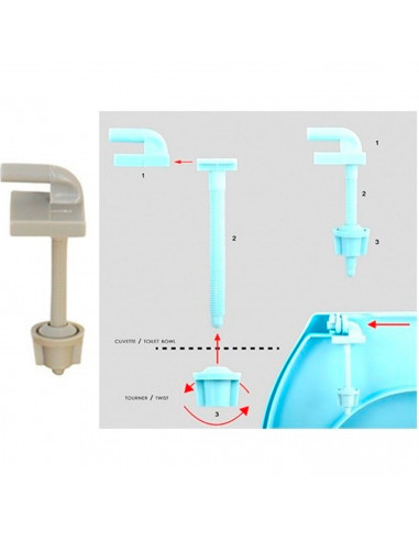 Tradineur - Tapa universal WC, asiento de polipropileno para inodoro, bisagras ajustables, montaje rápido, fácil de limpiar (Gri