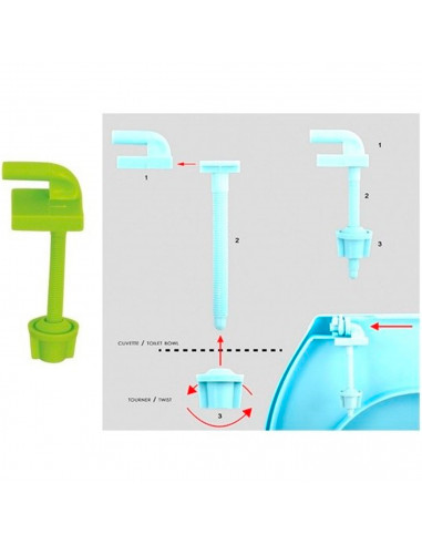 Tradineur - Tapa universal para WC, asiento de polipropileno para inodoro, bisagras ajustables, montaje rápido, fácil de limpiar