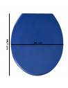 Tradineur - Tapa WC universal, asiento de polipropileno para inodoro, bisagras ajustables, montaje rápido, fácil de limpiar (Azu