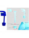 Tradineur - Tapa WC universal, asiento de polipropileno para inodoro, bisagras ajustables, montaje rápido, fácil de limpiar (Azu