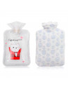 Tradineur - Bolsa para agua caliente de PVC con tapón y forro de terciopelo sintético, aliviar dolores musculares, 2 litros, 30,