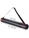 Tradineur - Tubo portaplanos extensible de 64 a 100 cm con correa de transporte, plástico, almacenamiento planos, documentos, lá