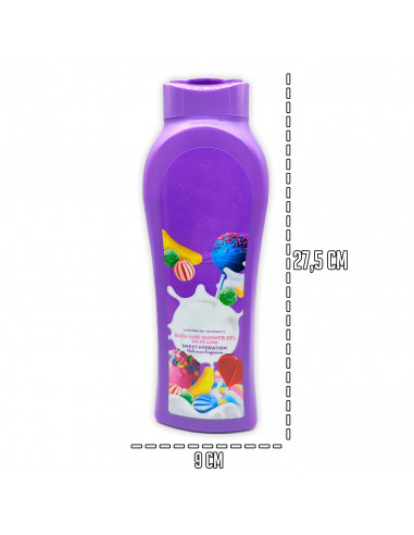 Tradineur - Gel de baño de caramelo fantastico - Sauce con propiedades hidratantes y refrescantes - Capacidad de 650 ml.
